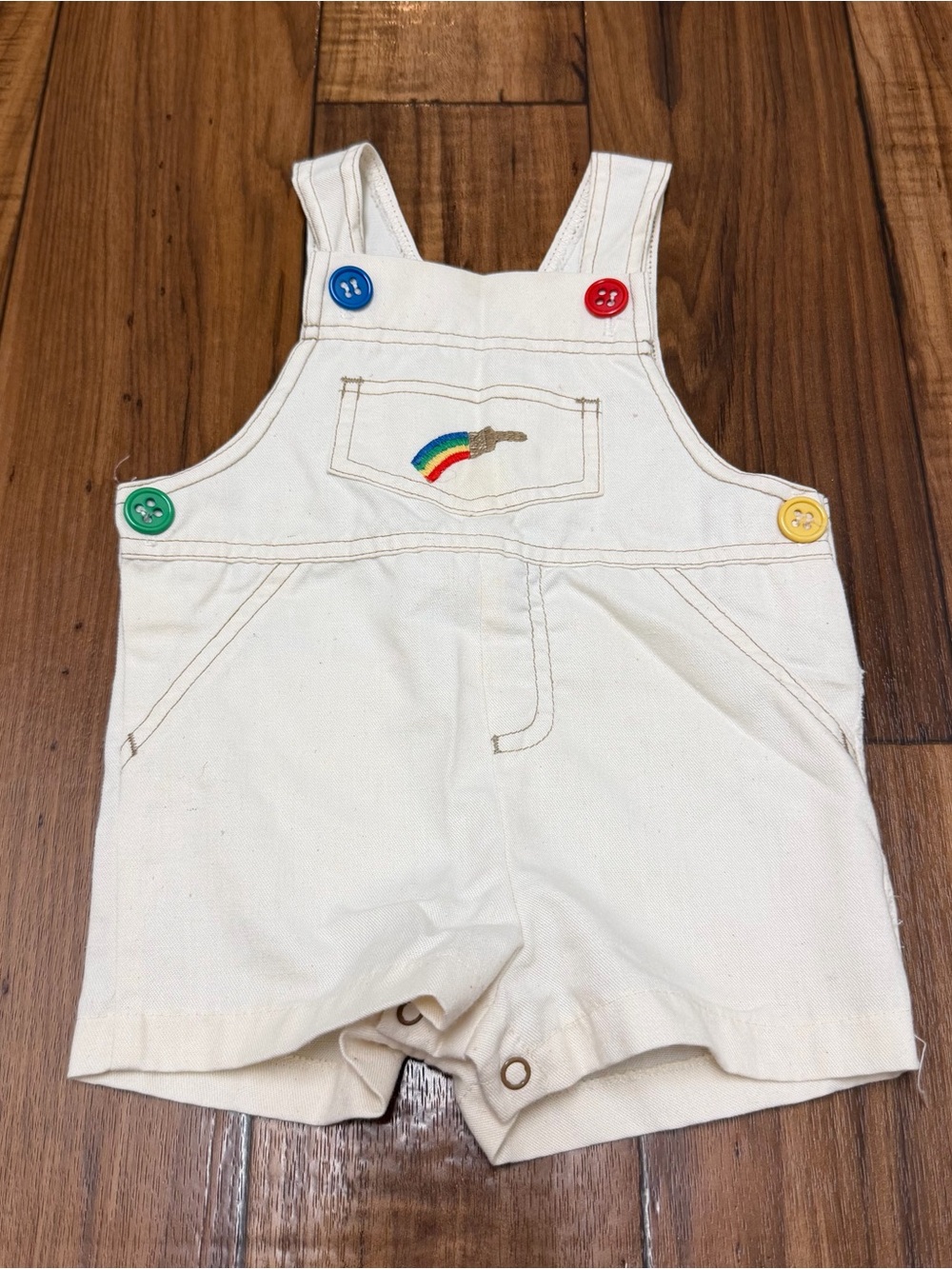 Vintage Carters Paintbrush Rainbow Overalls USA Made Baby Toddler 18 Months